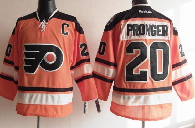 Philadelphia Flyers 20 Chris Pronger 2012 Winter Classic Orange Jerseys