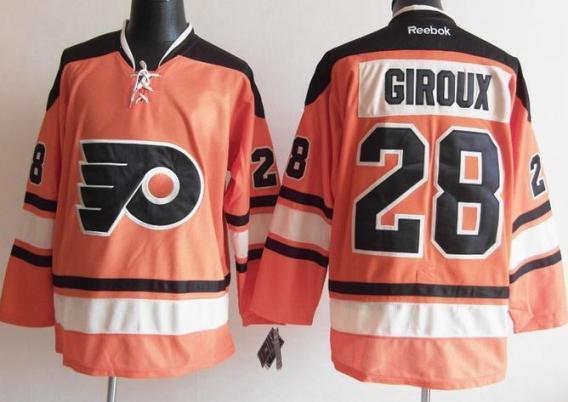Cheap Philadelphia Flyers 28 Claude Giroux 2012 Winter Classic Orange Jerseys For Sale