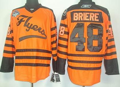 Philadelphia Flyers 48 Danny Briere 2012 Winter Classic Orange Jerseys