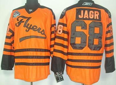 Philadelphia Flyers 68 Jagr 2012 Winter Classic Orange Jerseys
