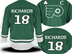 Cheap 2011 St Pattys Day Philadelphia Flyers 18 Mike Richards C Patch Green Jersey For Sale