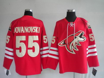 Cheap Phoenix Coyotes 55 JOVANOVSKI Red Jerseys For Sale