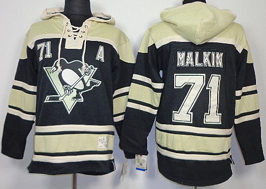 Cheap Pittsburgh Penguins 71 Evgeni Malkin Black Lace-Up NHL Jersey Hoodies For Sale