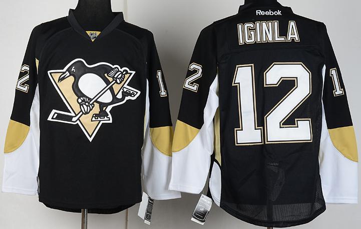 Cheap Pittsburgh Penguins 12 Jarome Iginla Black NHL Jersey For Sale