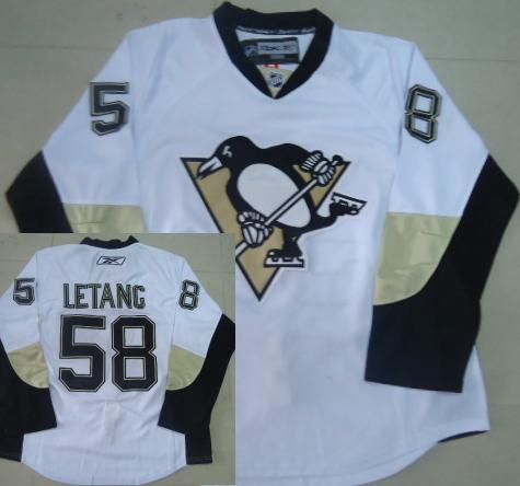 Cheap Pittsburgh Penguins 58 Kris Letang White NHL Jerseys For Sale
