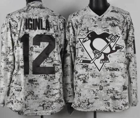 Cheap Pittsburgh Penguins 12 Jarome Iginla White Camo NHL Jersey For Sale