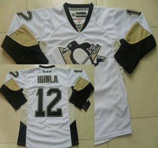 Pittsburgh Penguins 12 Jarome Iginla White NHL Jersey Pittsburgh Penguins 12 Jarome Iginla White NHL Jersey