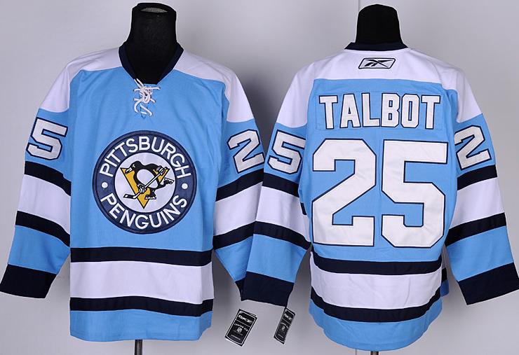 Cheap Pittsburgh Penguins 25 Maxime Talbot Blue NHL Jerseys For Sale