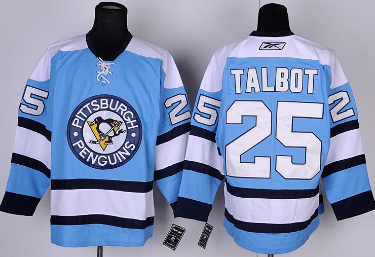 Pittsburgh Penguins 25 Maxime Talbot Blue NHL Jerseys