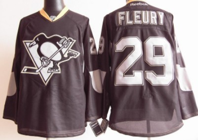 Cheap Pittsburgh Penguins 29 Marc-Andre Fleury 2012 Black Jerseys For Sale