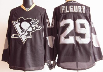 Pittsburgh Penguins 29 Marc-Andre Fleury 2012 Black Jerseys
