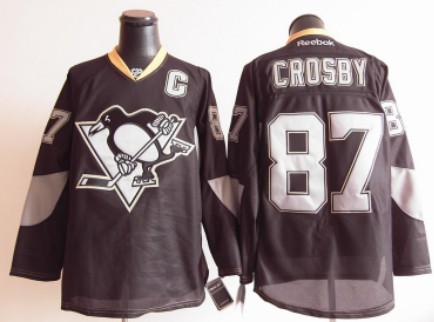 Pittsburgh Penguins 87 Sidney Crosby 2012 Black Jerseys