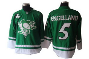 Cheap 2011 St Pattys Day Pittsburgh Penguins 5 Deryk Engelland green Hockey Jerseys For Sale