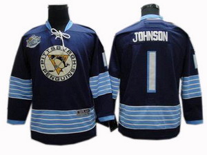 Cheap Pittsburgh Penguins 1 Brent Johnson 2011 Winter Classic Jersey Dark Blue For Sale