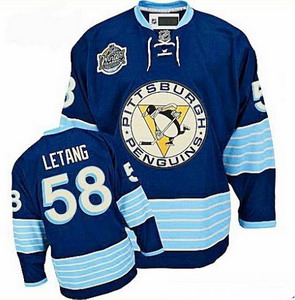 Cheap Pittsburgh Penguins 58 Kris Letang 2011 Winter Classic blue Jersey For Sale