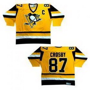 Cheap Pittsburgh Penguins No 87 Sidney Crosby Throwback Yellow Hockey Jersey For Sale