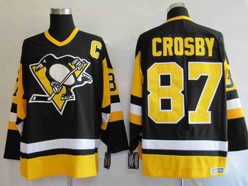 Cheap Pittsburgh Penguins 87 Sidney Crosby Black CCM jerseys For Sale
