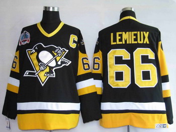 Cheap Pittaburgh Penguins 66 Marrio Lemieux Black jerseys For Sale