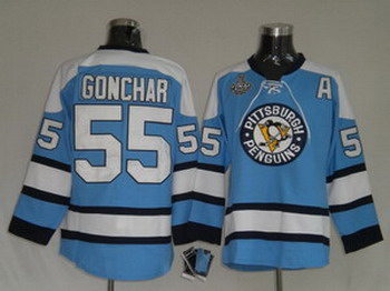 Cheap Pittsburgh Penguins 55 Gonchar BLue For Sale