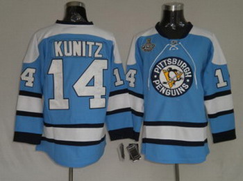 Cheap Pittsburgh Penguins 14 Kunitz Blue For Sale