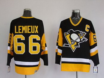 Pittaburgh Penguins 66 Marrio Lemieux Black