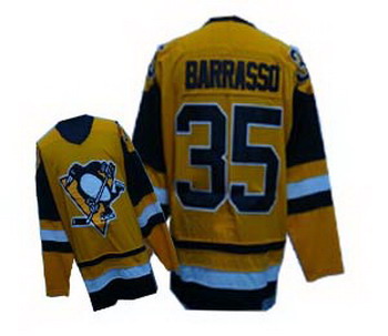 Pittsburgh Penguins 35 Borrasso Yellow Jerseys Throwback Pittsburgh Penguins 35 Borrasso Yellow Jerseys Throwback
