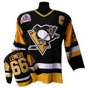 Cheap Pittsburgh Penguins 66 MARIO LEMIEUX CCM 1992 Black For Sale