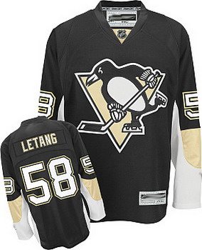 Cheap Pittsburgh Penguins 58 Kris Letang black jerseys For Sale
