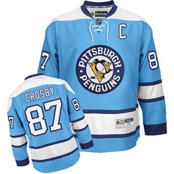 Cheap Pittsburgh Penguins 87 S.Crosby blue Jersey For Sale
