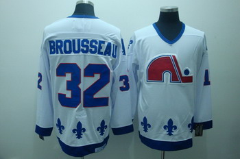 Cheap Quebec Nordiques 32 Brousseau White Jerseys CCM For Sale