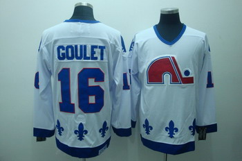 Cheap Quebec Nordiques 16 Goulet White Jerseys CCM For Sale