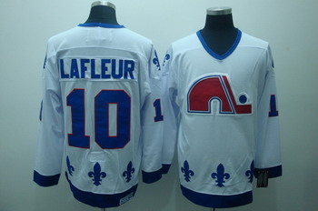 Cheap Quebec Nordiques 10 Lafleur White Jerseys CCM For Sale