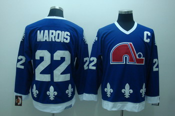 Cheap Quebec Nordiques 22 marois blue jerseys C patch For Sale