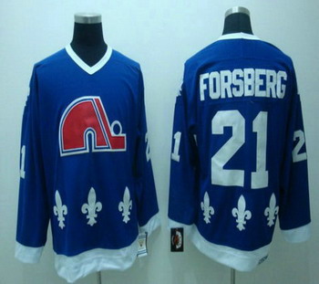 Cheap hockey Jerseys Quebec Nordiques Forsberg 21 Jerseys For Sale