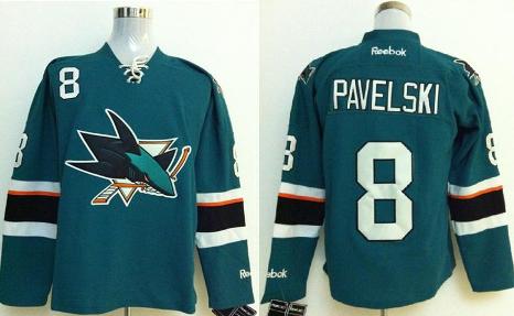 San Jose Sharks 8 Joe Pavelski Green NHL Hockey Jersey New Style