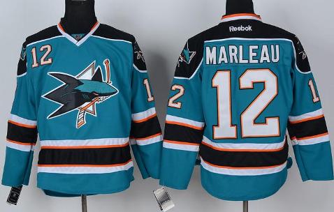 San Jose Sharks 12 Patrick Marleau Green NHL Jersey