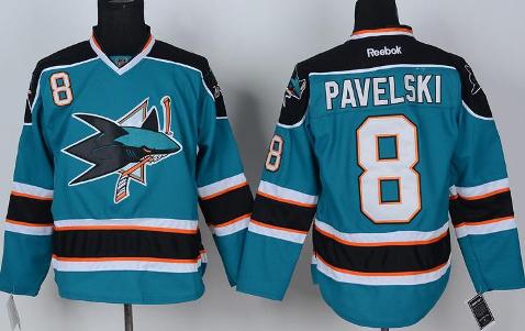 San Jose Sharks 8 Joe Pavelski Green NHL Jerseys