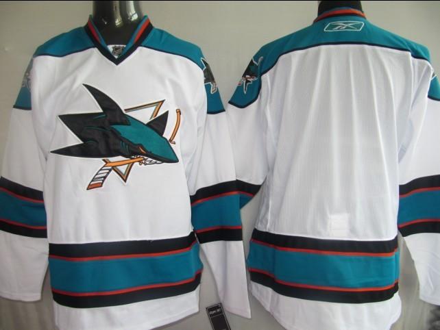 Cheap San Jose Sharks Blank White NHL Jerseys For Sale