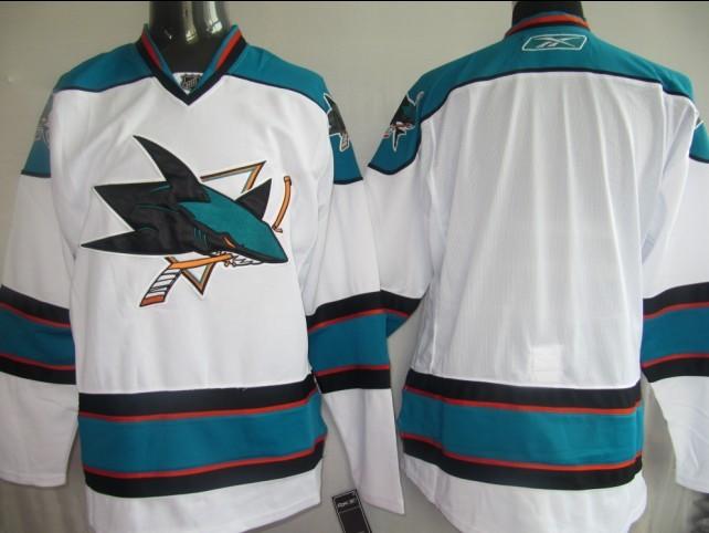 San Jose Sharks Blank White NHL Jerseys