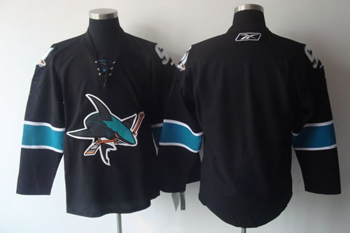 Cheap San Jose Sharks blank BLACK NHL Jerseys For Sale