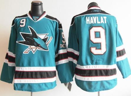 Cheap San Jose Sharks 9 Havlat Blue NHL Jerseys For Sale