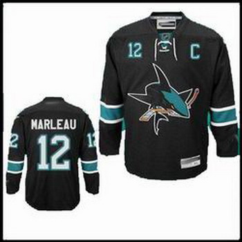 San Jose Sharks 12 MARLEAU Black Jerseys San Jose Sharks 12 MARLEAU Black Jerseys