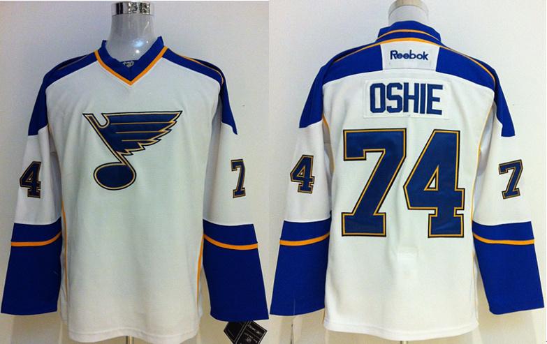 St.Louis Blues 74 TJ Oshie White NHL Jerseys