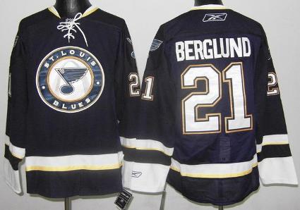 Cheap St. Louis Blues 21 Patrik Berglund Dark Blue NHL Jersey For Sale