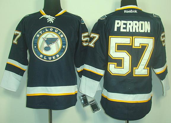 Cheap St Louis Blues 57 David Perron Blue NHL Jerseys For Sale