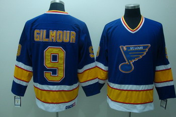 ST.LOUIS BLUES 9 Gilmour Blue Jerseys CCM ST.LOUIS BLUES 9 Gilmour Blue Jerseys CCM