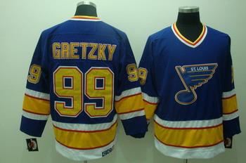 Cheap ST.LOUIS BLUES 99 Gretzky Blue Jerseys CCM For Sale
