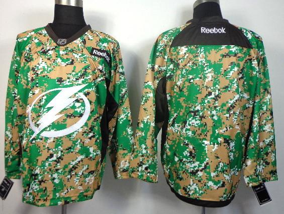 Cheap Tampa Bay Lightning Blank Camo NHL Jerseys For Sale