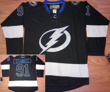 Tampa Bay Lightning 91 Steven Stamkos 2012 Black Jerseys