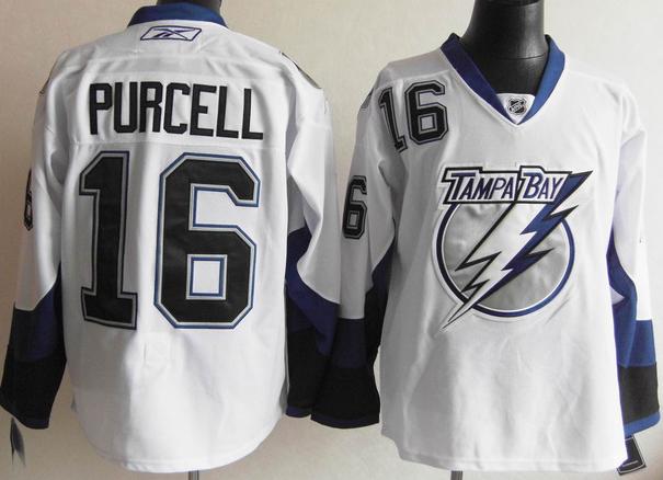 Tampa Bay Lightning 16 Teddy Purcell White Jersey